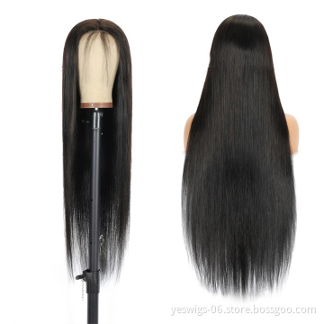 Straight Remy Human Hair Lace Wigs Vendors Wholesale Cheap Brazilian Hair Extension 13X6  Swiss Lace Frontal Wig For Black Women